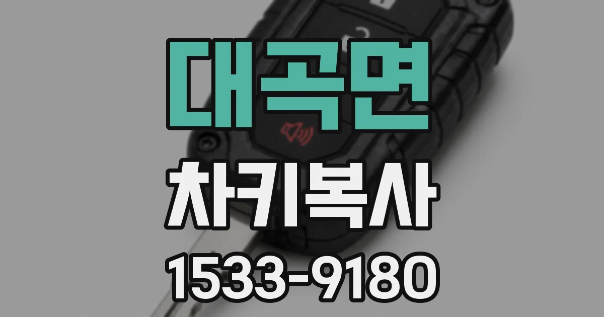 대곡면 차키복사