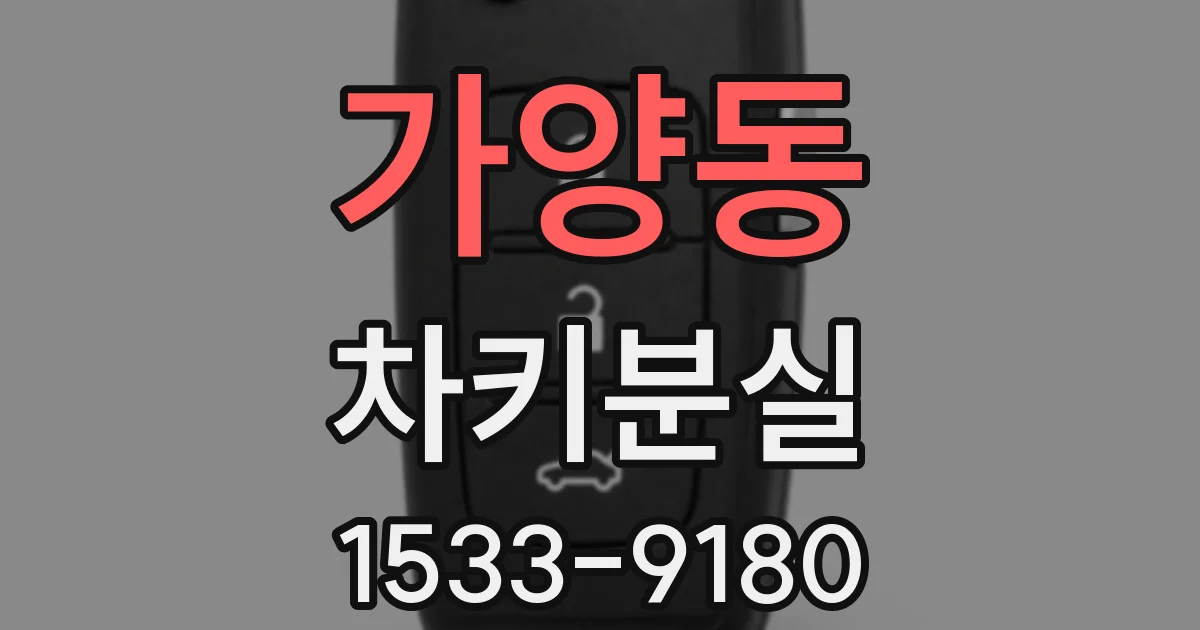 가양동 차키분실