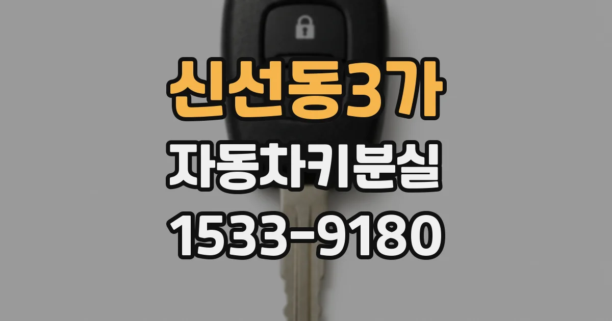 신선동3가 자동차키분실