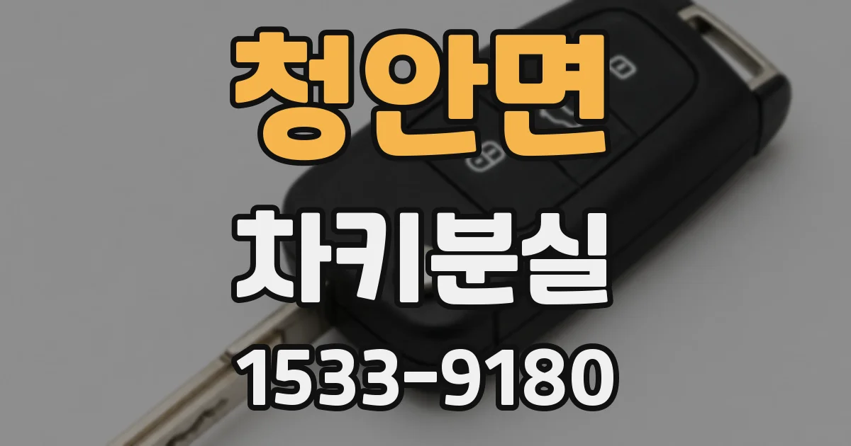 청안면 차키분실