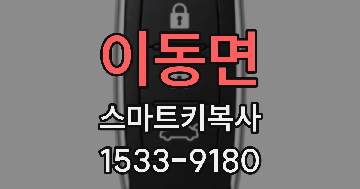 이동면 스마트키복사