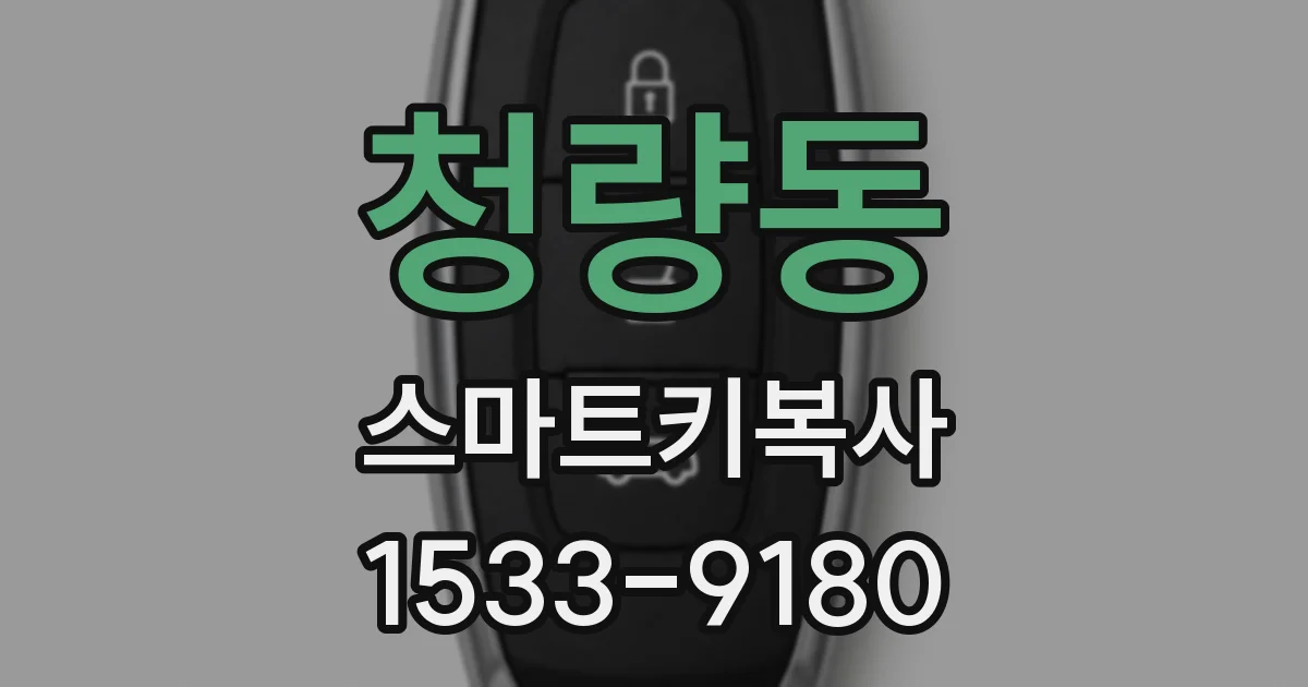 청량동 스마트키복사
