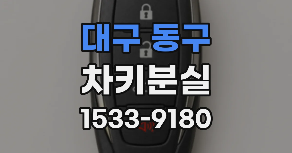 대구 동구 차키분실