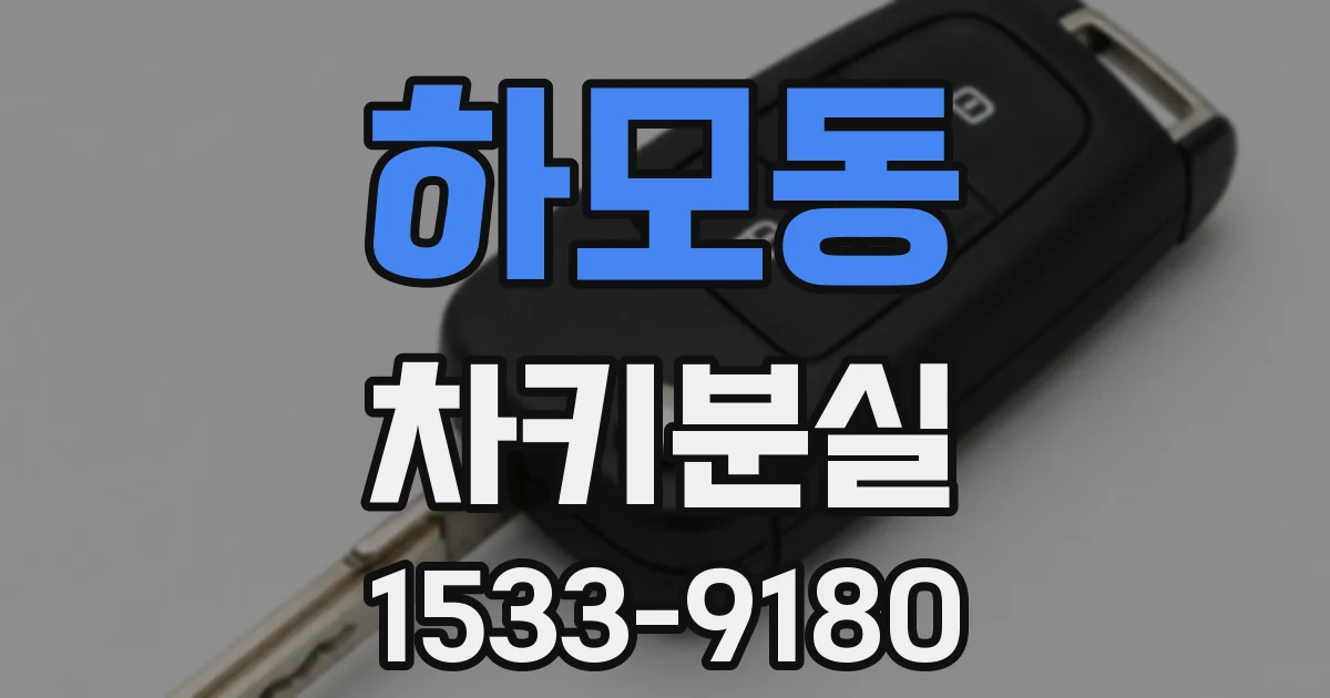 하모동 차키분실