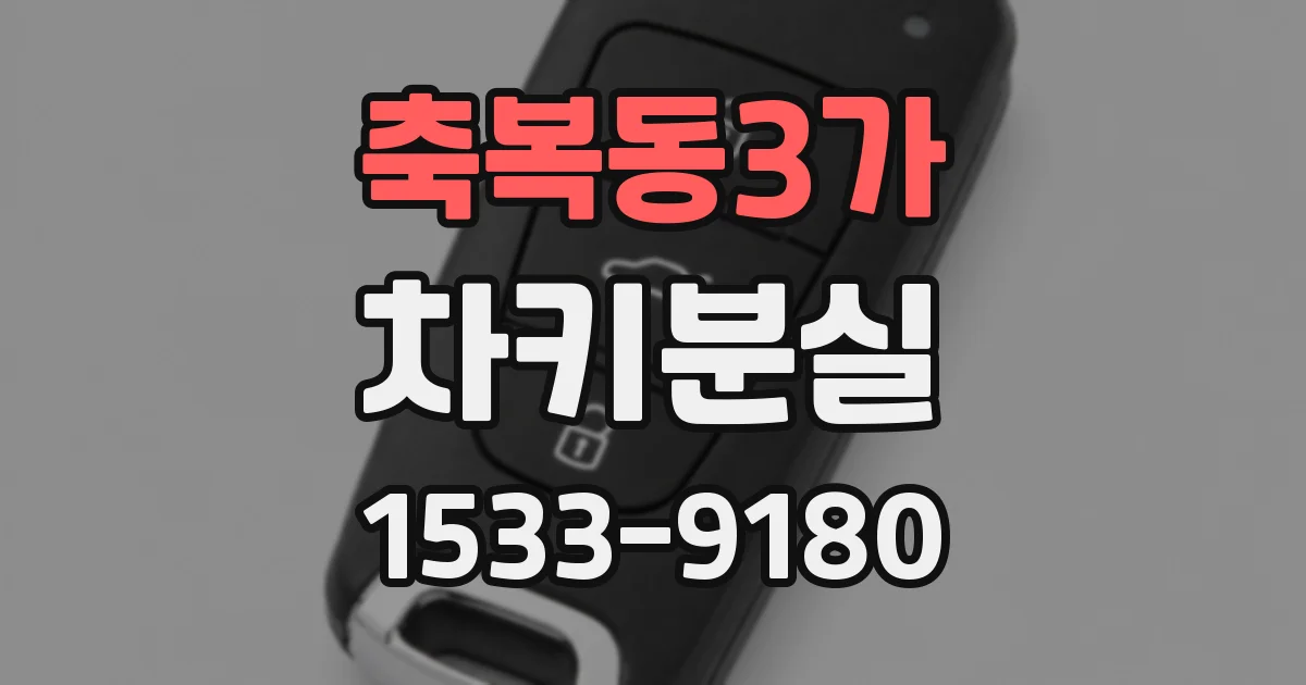 축복동3가 차키분실
