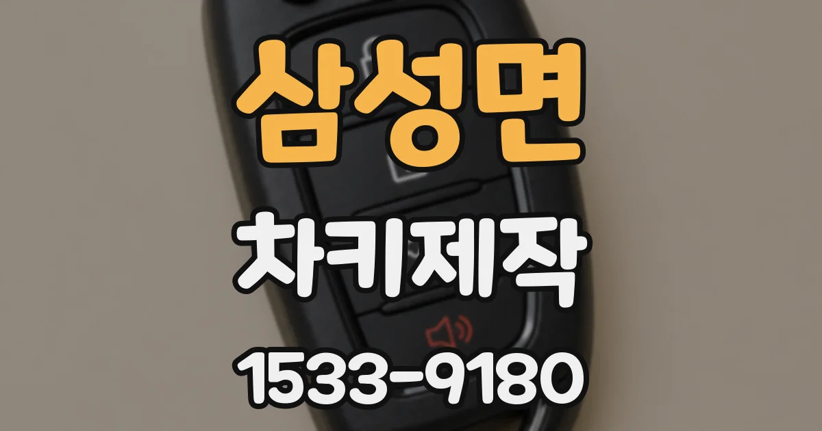 삼성면 차키제작