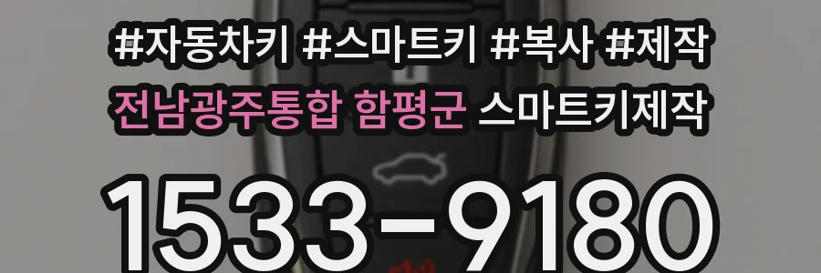 전남광주통합 함평군 스마트키제작