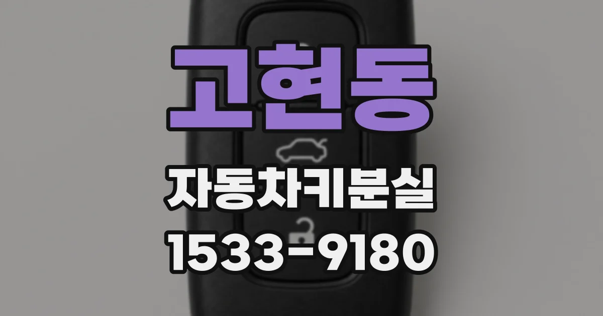 고현동 자동차키분실