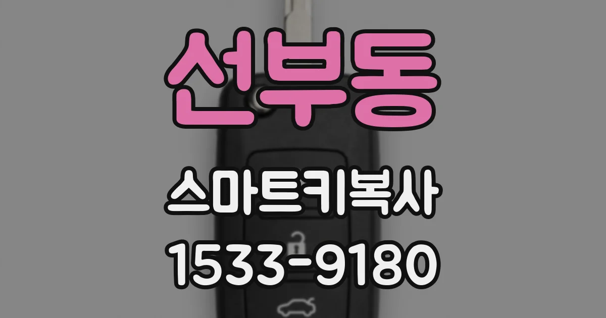 선부동 스마트키복사