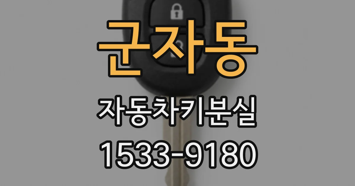 군자동 자동차키분실