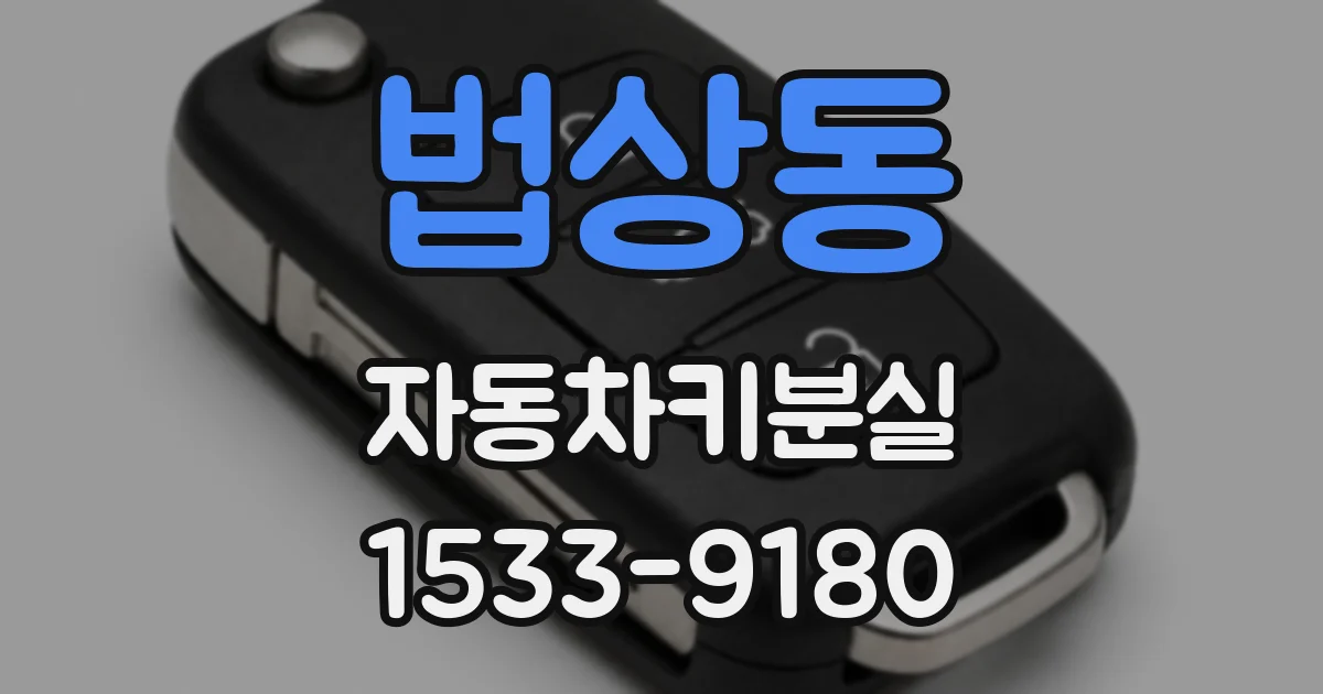 법상동 자동차키분실