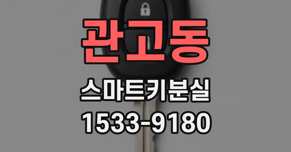 관고동 스마트키분실