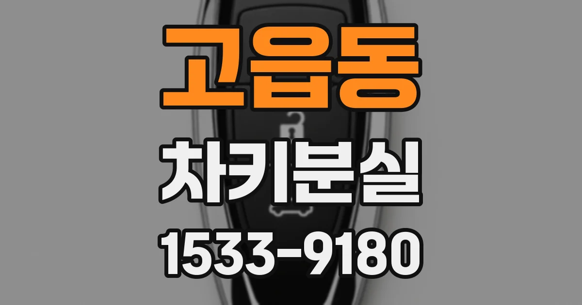 고읍동 차키분실