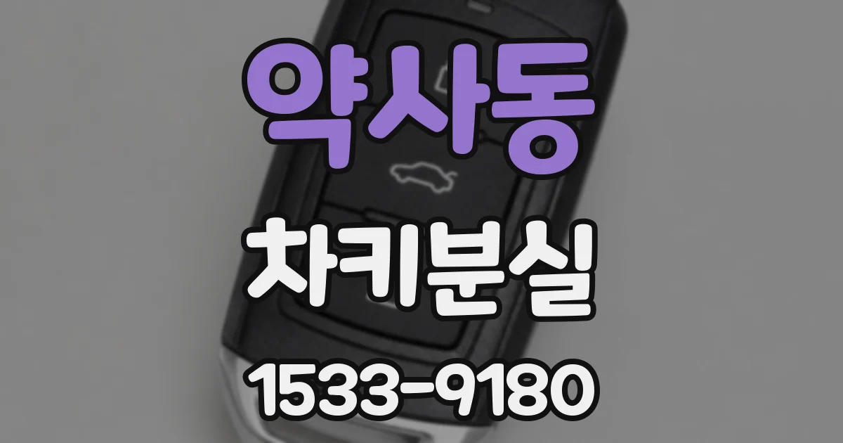 약사동 차키분실