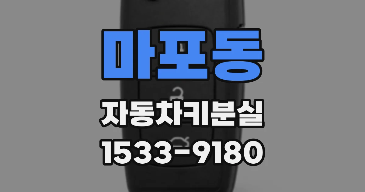 마포동 자동차키분실