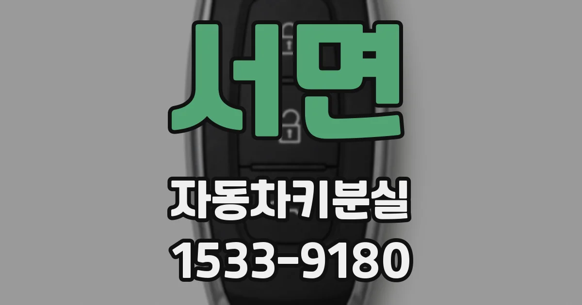 서면 자동차키분실