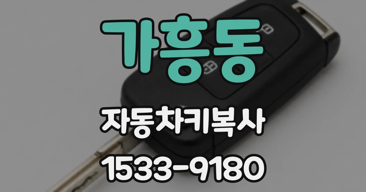 가흥동 자동차키복사