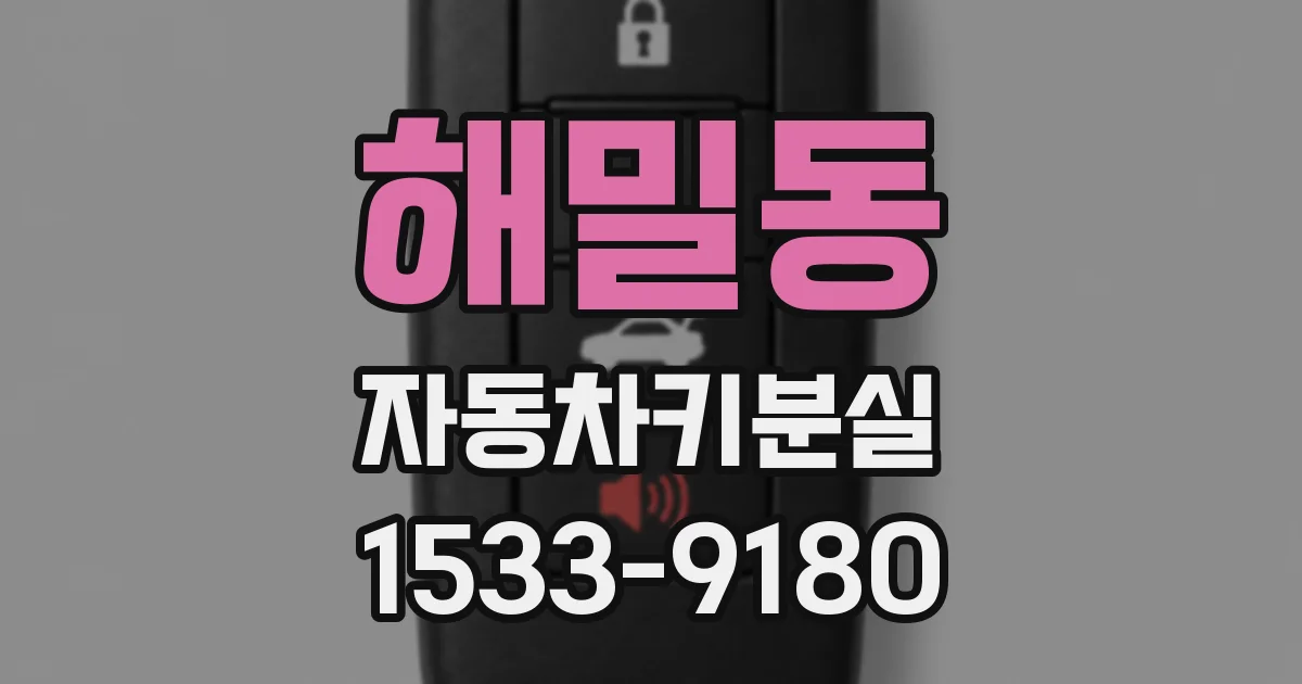 해밀동 자동차키분실