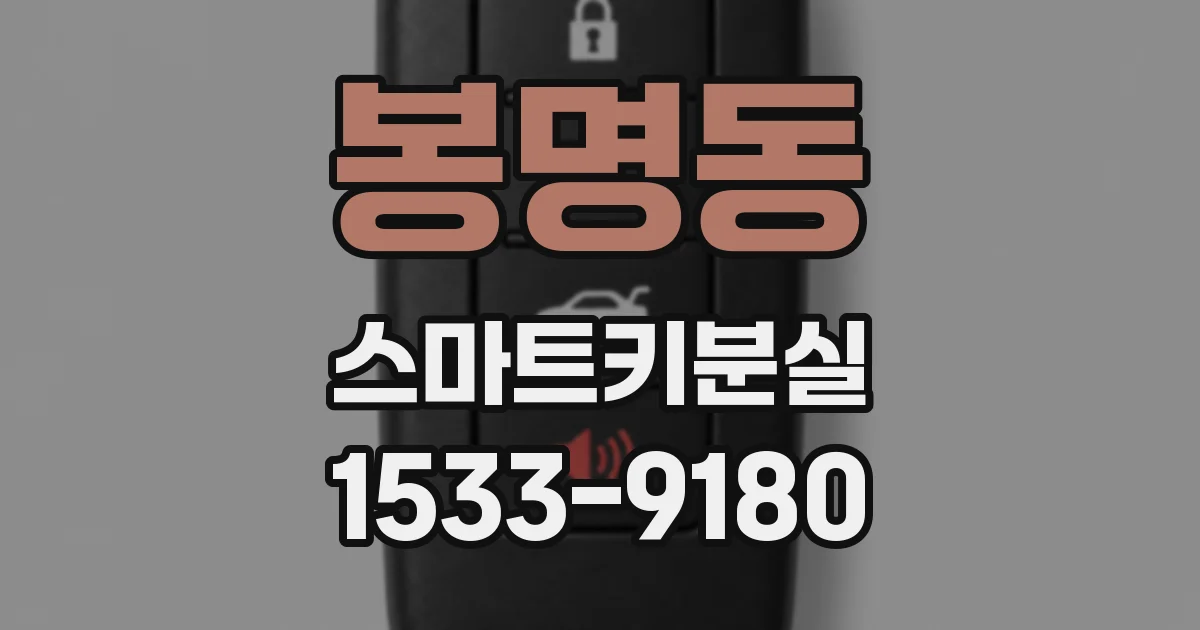 봉명동 스마트키분실