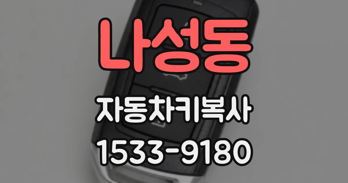 나성동 자동차키복사
