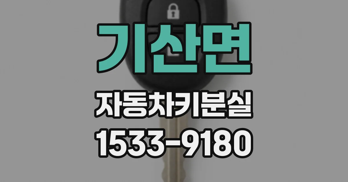 기산면 자동차키분실
