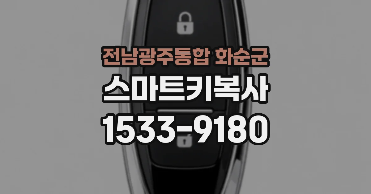 전남광주통합 화순군 스마트키복사