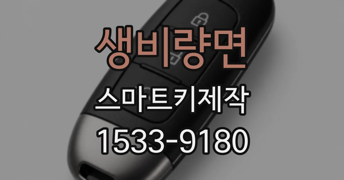 생비량면 스마트키제작