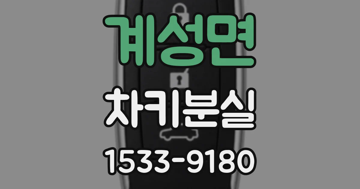 계성면 차키분실