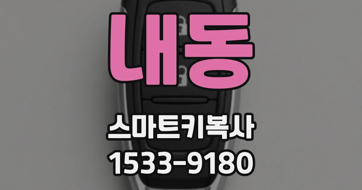 내동 스마트키복사
