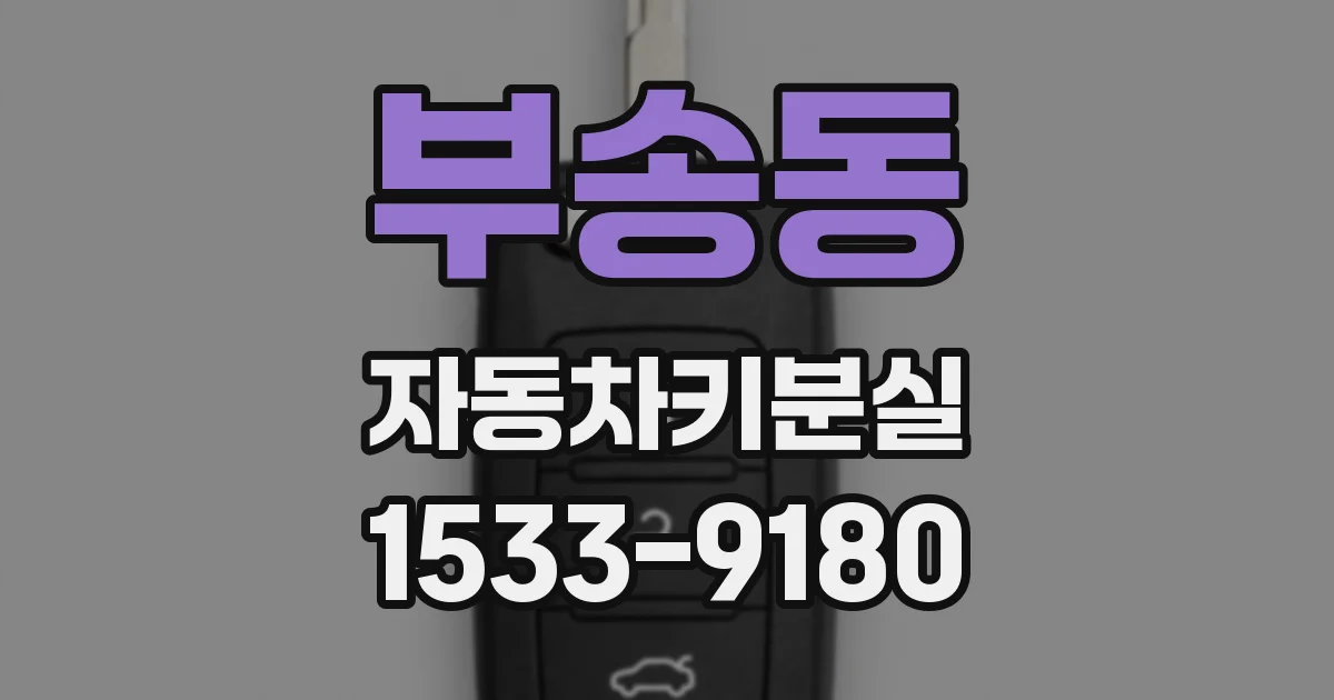 부송동 자동차키분실