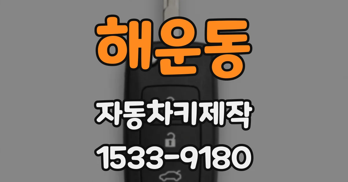 해운동 자동차키제작