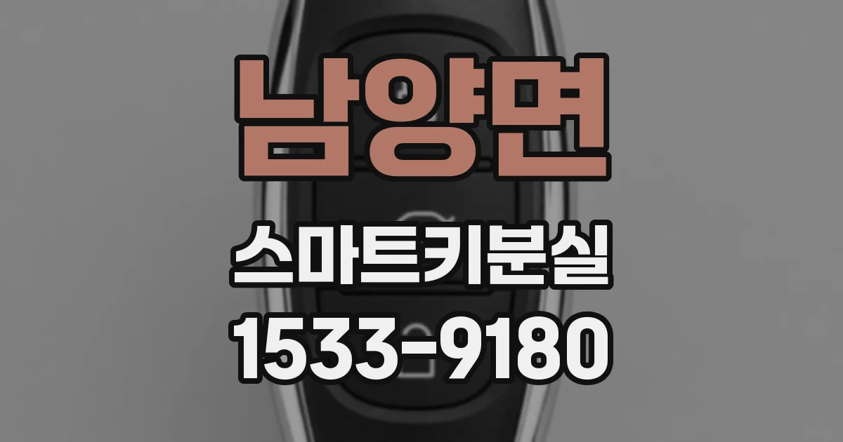 남양면 스마트키분실