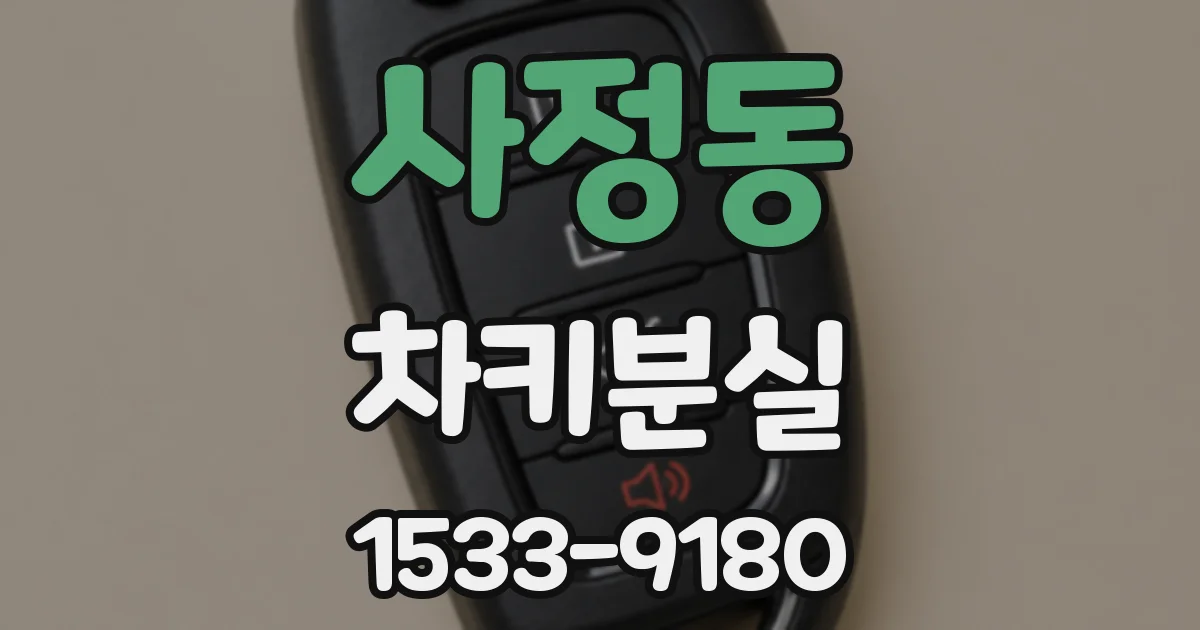 사정동 차키분실