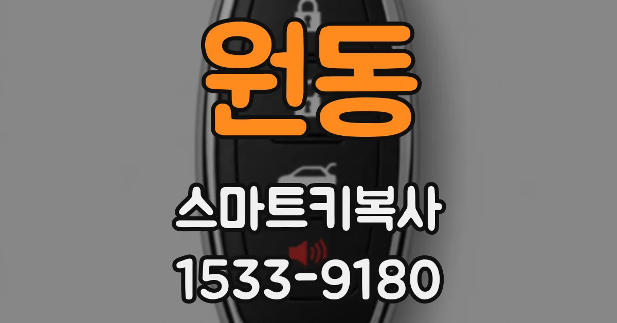 원동 스마트키복사