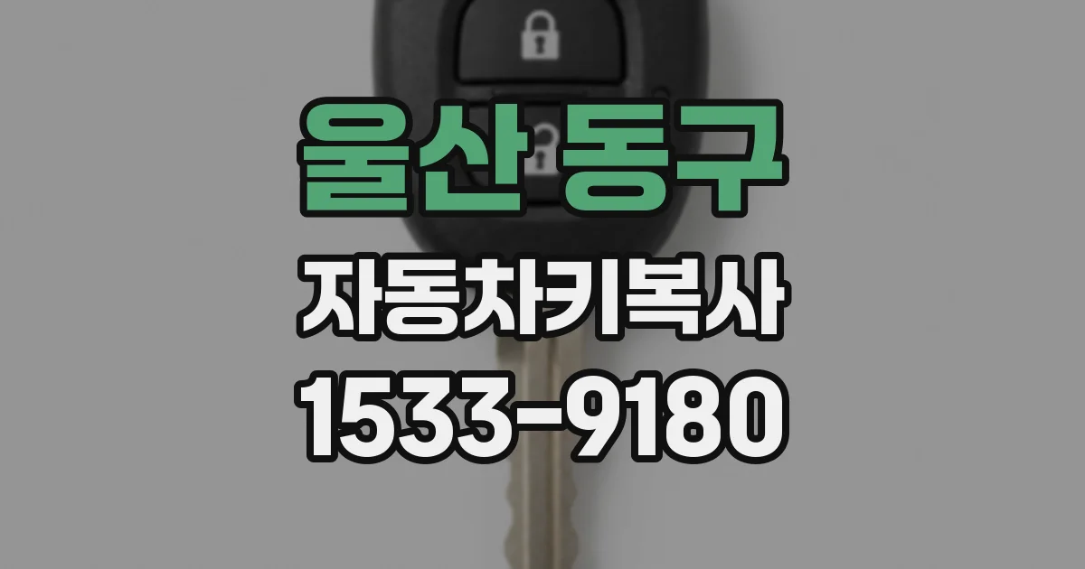 울산 동구 자동차키복사