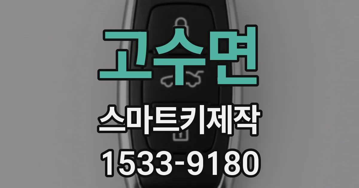 고수면 스마트키제작