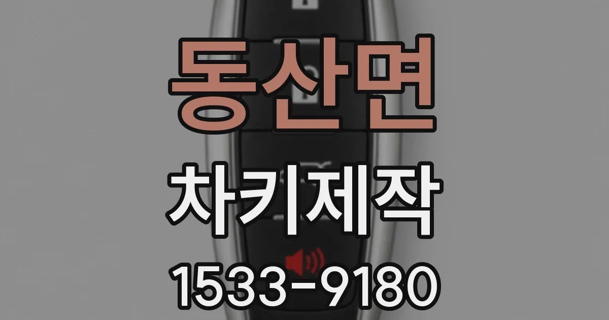 동산면 차키제작