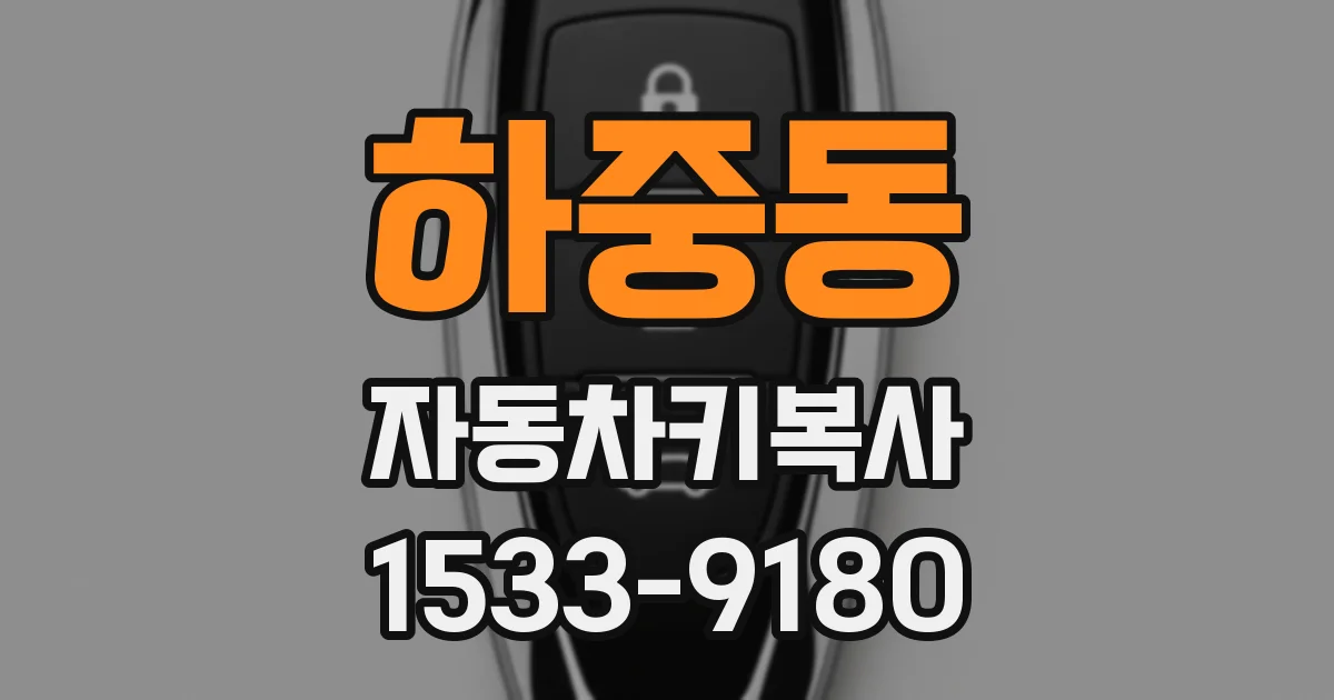 하중동 자동차키복사