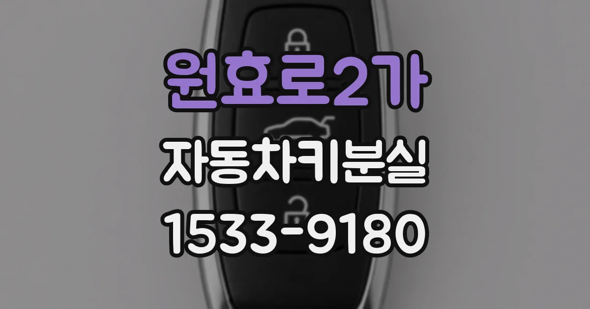 원효로2가 자동차키분실