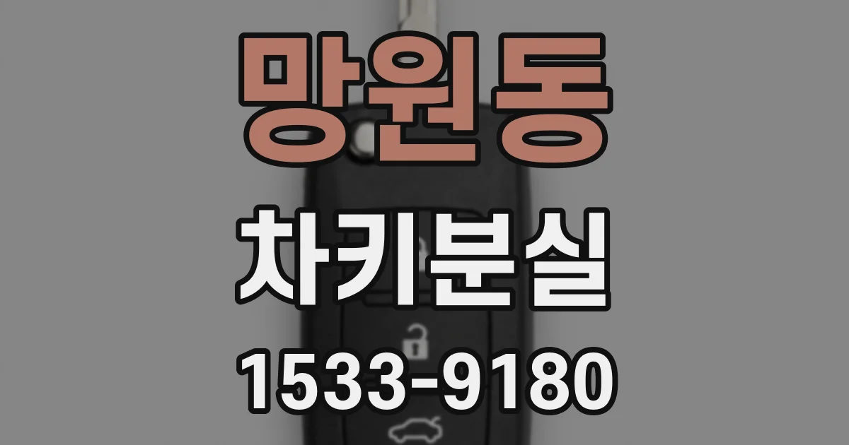 망원동 차키분실