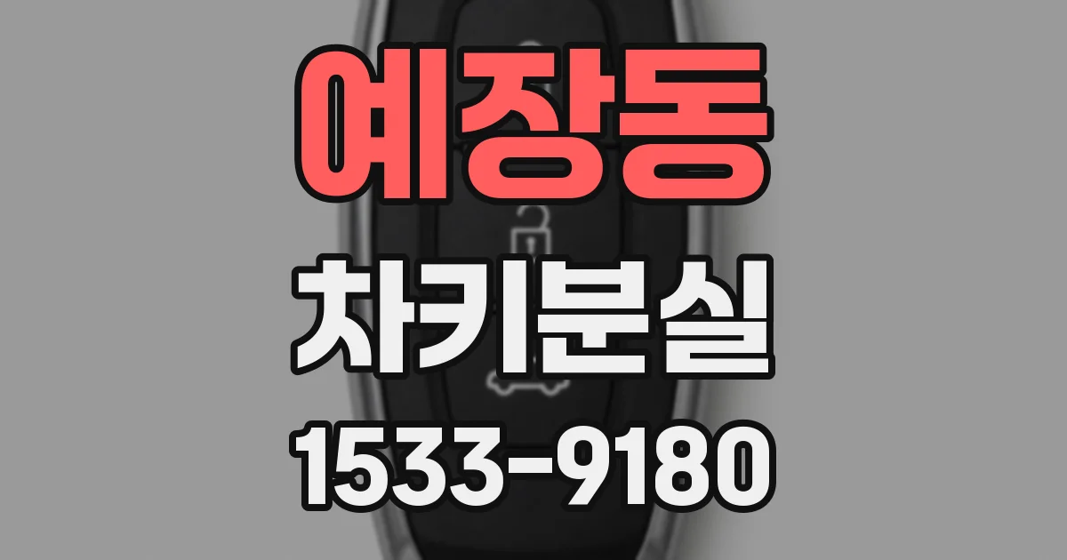 예장동 차키분실
