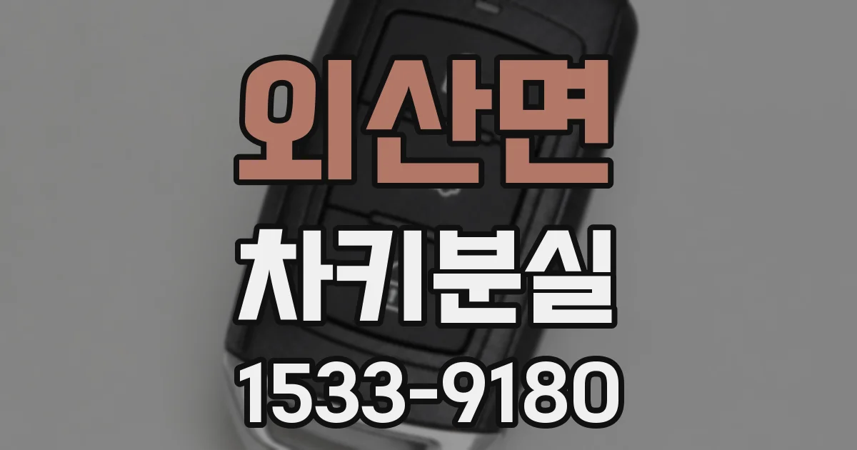 외산면 차키분실