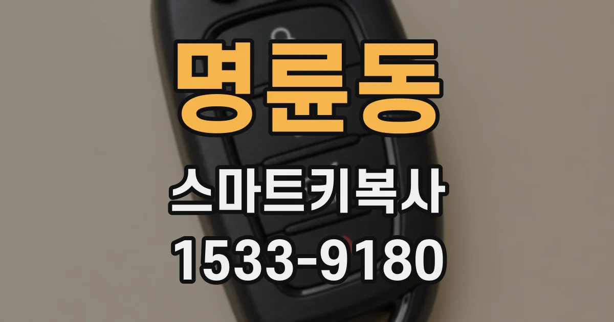 명륜동 스마트키복사