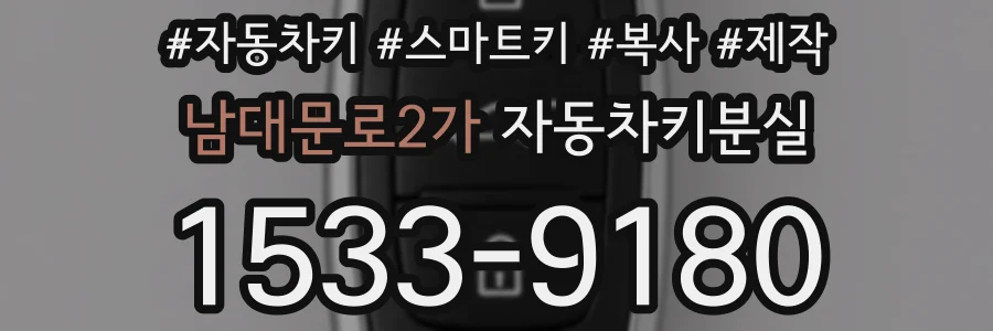 남대문로2가 자동차키분실