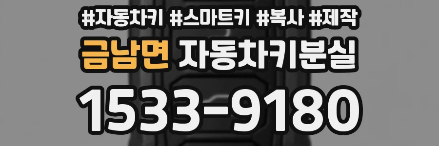 금남면 자동차키분실