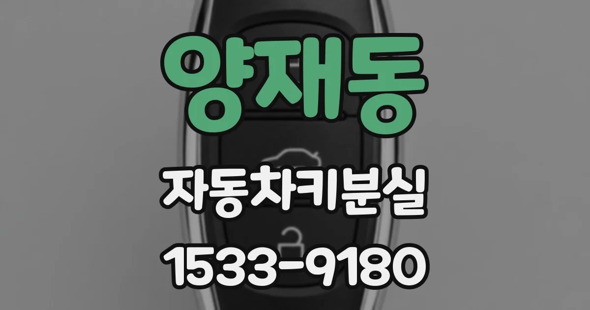 양재동 자동차키분실