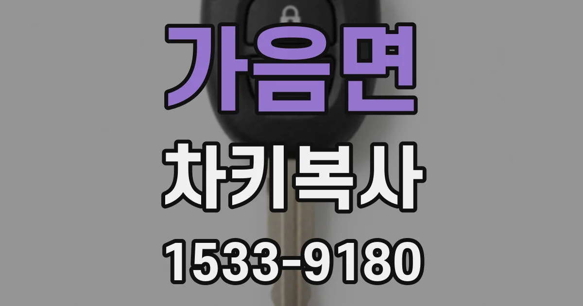 가음면 차키복사