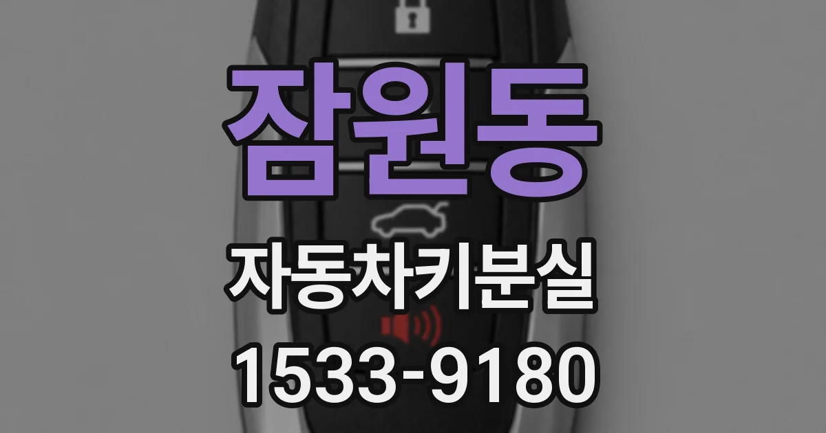 잠원동 자동차키분실