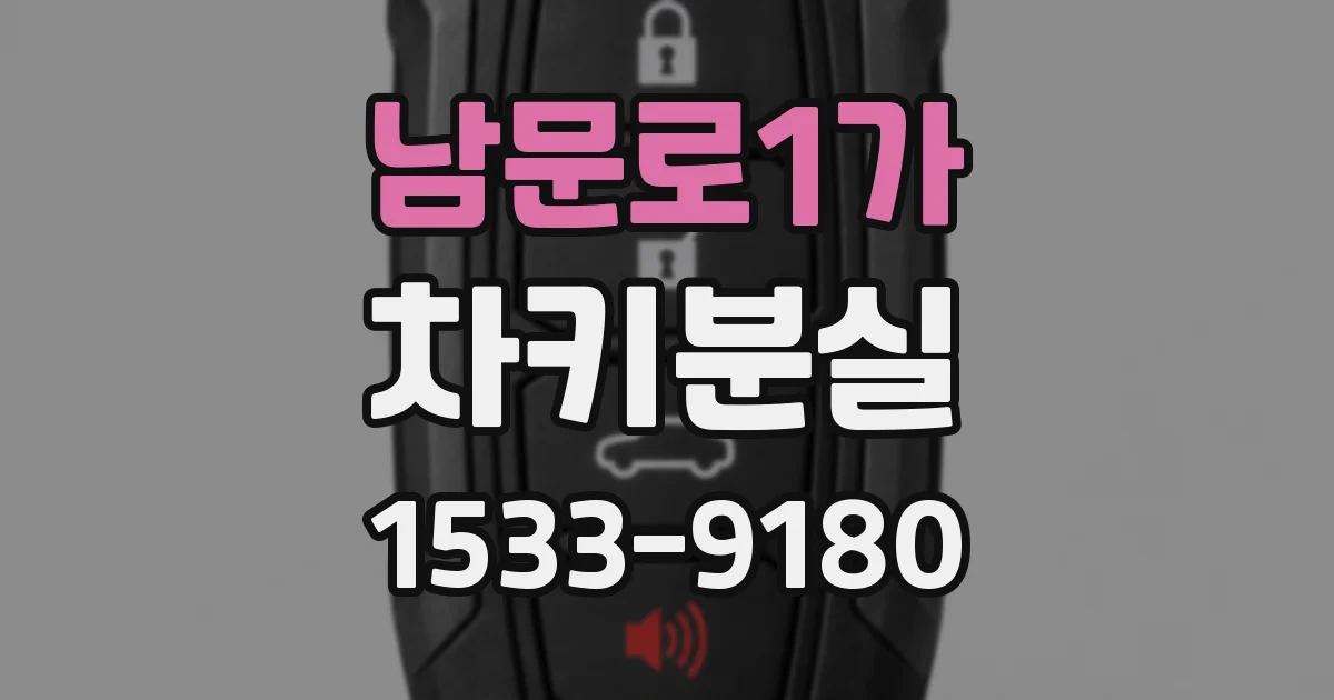남문로1가 차키분실
