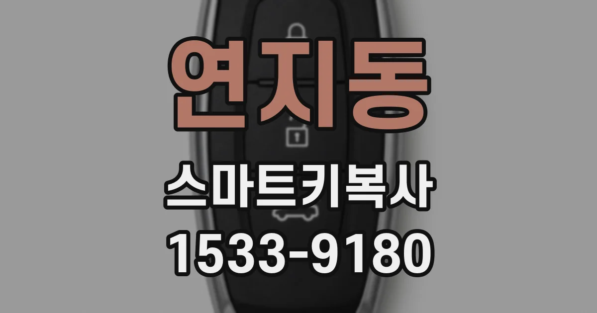 연지동 스마트키복사